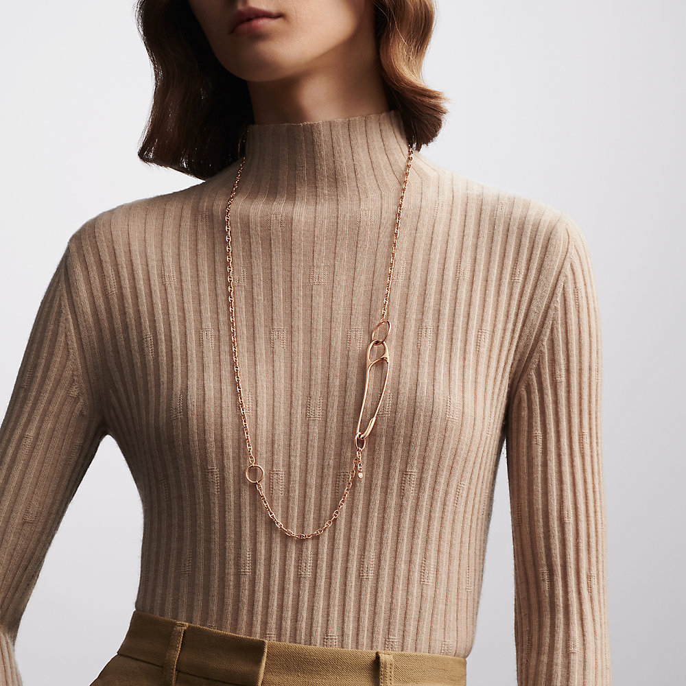 Chaine d'Ancre Punk long necklace, very large model | Hermès USA